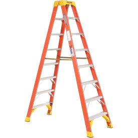 Werner T6208 8' Dual Access Fiberglass Step Ladder 300 lb. Cap