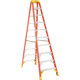 Werner T6210 10' Dual Access Fiberglass Step Ladder 300 lb. Cap