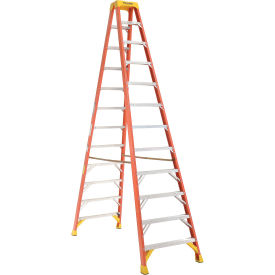Werner 12' Dual Access Fiberglass Step Ladder 300 lb. Cap