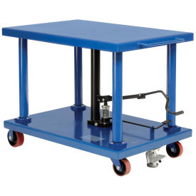 Work Positioning Post Lift Table Foot Control, 48"x32" Platform, 6000 Lb. Capacity