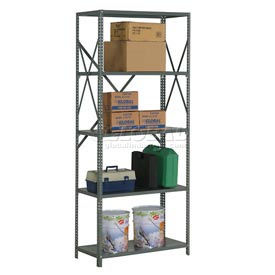 Global Industrial 5 Shelf, 20 Ga Open Steel Shelving Unit, 36"W x 12"D x 85"H, Gray