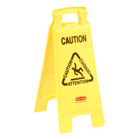 Rubbermaid Floor Sign 2 Sided Multi-Lingual, Caution