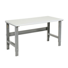 72"W X 30"D ESD Safety Edge Top Work Bench - 1-1/4" Top - Adjustable Height - Gray