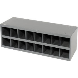 Durham Steel Storage Parts Bin Cabinet, Open Front, 33-3/4x11-1/2x11-1/2, 16 Compartments