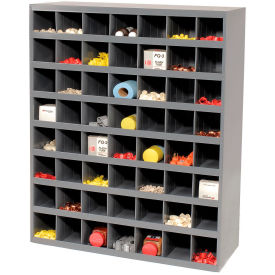 Storage Parts Bin Cabinet with Open Front - 56 Compartments