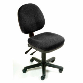 Task Chair, Fabric Upholstery, Black