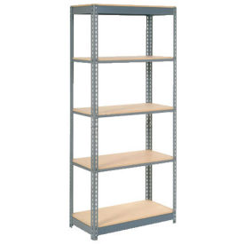 Boltless Heavy Duty Shelving 48"W x 18"D x 84"H, 5 Shelves, Wood Deck