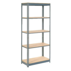 Boltless Heavy Duty Shelving 48"W x 12"D x 60"H, 5 Shelves, Wood Deck