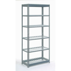 Boltless Heavy Duty Shelving 48"W x 12"D x 60"H, 6 Shelves, Wire Deck