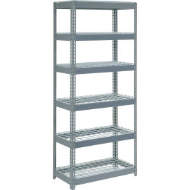 Boltless Extra Heavy Duty Shelving 36"W x 12"D x 60"H, 6 Shelves, Wire Deck