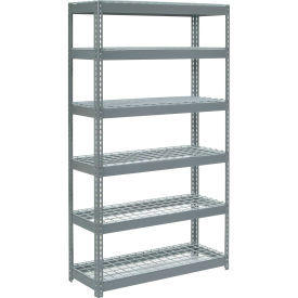 Boltless Extra Heavy Duty Shelving 48"W x 18"D x 60"H, 6 Shelves, Wire Deck