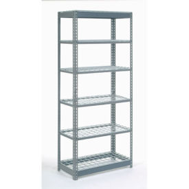 Boltless Heavy Duty Shelving 48"W x 18"D x 84"H, 6 Shelves, Wire Deck