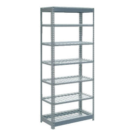 Boltless Heavy Duty Shelving 48"W x 12"D x 84"H, 7 Shelves, Wire Deck