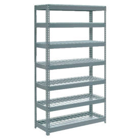 Boltless Extra Heavy Duty Shelving 48"W x 24"D x 84"H, 7 Shelves, Wire Deck