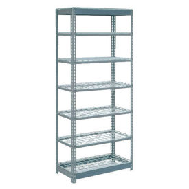 Boltless Heavy Duty Shelving 36"W x 12"D x 96"H, 7 Shelves, Wire Deck