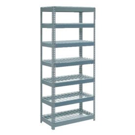 Boltless Extra Heavy Duty Shelving 36"W x 12"D x 96"H, 7 Shelves, Wire Deck