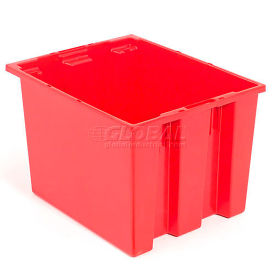Stack And Nest Shipping Container No Lid 23-1/2x15-1/2x12, Red - Pkg Qty 3