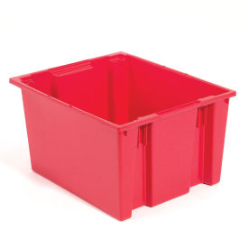 Stack And Nest Shipping Container No Lid 23-1/2x19-1/2x10, Red - Pkg Qty 3