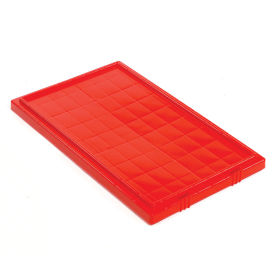 Lid for Stack And Nest Shipping Containers SNT180, SNT185, Red - Pkg Qty 6
