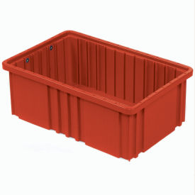 Plastic Dividable Grid Container , 10-7/8"L x 8-1/4"W x 3-1/2"H, Red - Pkg Qty 20