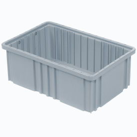 Plastic Dividable Grid Container, 16-1/2L x 10-7/8W x 6H, Gray - Pkg Qty  8