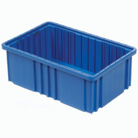Global Industrial Plastic Dividable Grid Container, 22-1/2"L x 17-1/2"W x 8"H, Blue - Pkg Qty 3