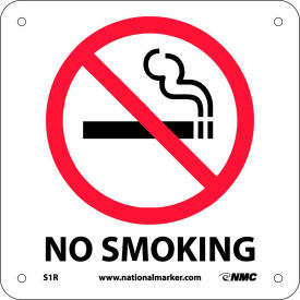 National Marker Company S1R No Smoking Sign- Plastic 7x7