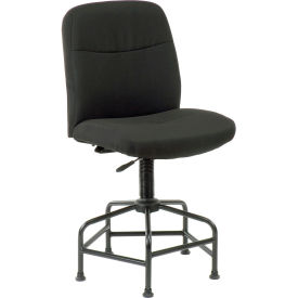 Global Industrial Big & Tall Stool Without Arms, Fabric, Black