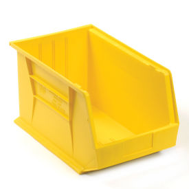 Premium Plastic Stacking Bin 11 x 18 x 10 Yellow - Pkg Qty 4