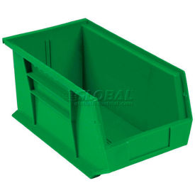 Quantum QUS265 Plastic Stackable Bin, 8-1/4 x 18 x 9 Green - Pkg Qty 6