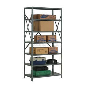 Global Industrial 7 Shelf, 18 Ga Open Steel Shelving Unit, 48"W x 12"D x 85"H, Gray