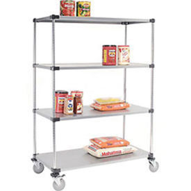 Stainless Steel Shelf Truck, 48x24x69, 1200 Lb. Capacity with Brakes