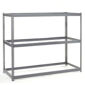 Wide Span Rack With 3 Shelves No Deck, 1200 Lb Capacity Per Level, 48"W x 36"D x 96"H