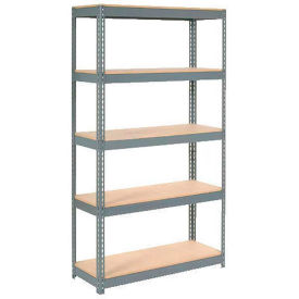 Boltless Extra Heavy Duty Shelving 48"W x 18"D x 84"H, 5 Shelves, Wood Deck