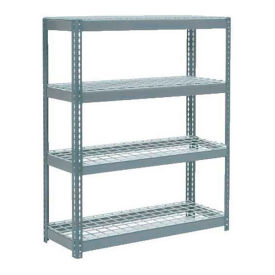 Boltless Extra Heavy Duty Shelving 48"W x 12"D x 60"H, 4 Shelves, Wire Deck