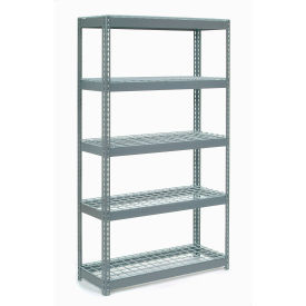 Boltless Extra Heavy Duty Shelving 48"W x 18"D x 84"H, 5 Shelves, Wire Deck