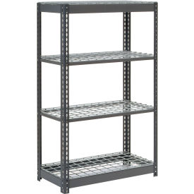 Boltless Heavy Duty Shelving 36"W x 18"D x 60"H, 4 Shelves, Wire Deck