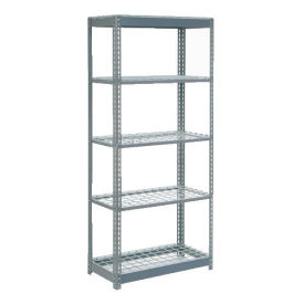 Boltless Heavy Duty Shelving 48"W x 18"D x 84"H, 5 Shelves, Wire Deck