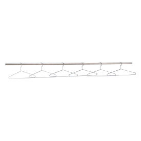 Global Industrial 17" Wire Hangers, Chrome Plated, 6/Pk