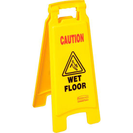 Rubbermaid Floor Sign 2 Sided, Caution Wet Floor, 6112-77