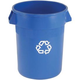 Rubbermaid® Brute Round Recycling Container, 44 Gallon, Blue