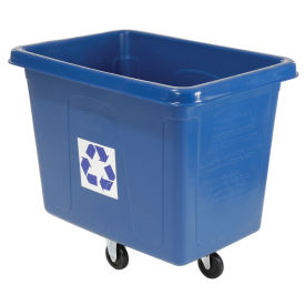 Rubbermaid® Mobile Recycling Container Cube Truck, 16 Cu. Ft., Blue