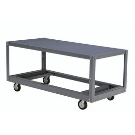 Portable Steel Table, 1 Shelf, 1200 Lb. Capacity, Unassembled, 36"L x 24"W x 30"H