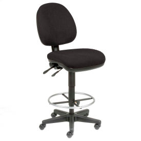 Task Stool - 360° Footrest Without Arms - Black