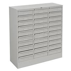 Drawer Cabinet, 30 Drawer - Legal Size, 30-5/8"W X 14-5/8"D X 33-7/16"H, Gray