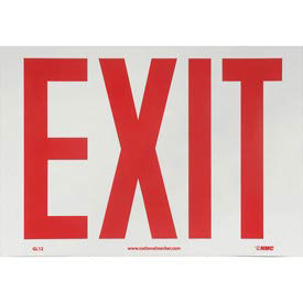 National Marker Company GL12P NMC GL12P Glo-Brite Exit Sign - Vinyl