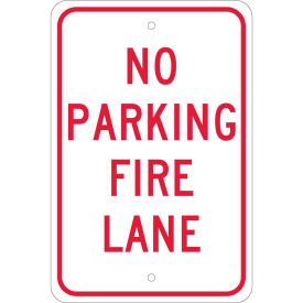NMC TM3J Aluminum Sign, No Parking Fire Lane, .080" Thick