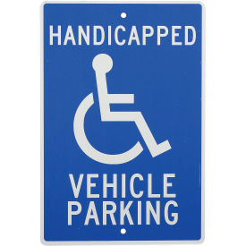 Handicapped Vehicle Parking, Aluminum Sign, .063mm Thick