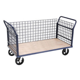 Euro Style Truck - 3 Wire Sides & Wood Deck, 60 x 30, 2400 Lb. Capacity