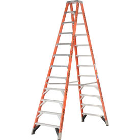 Werner T7412 12' Dual Access Fiberglass Step Ladder 375 lb. Cap